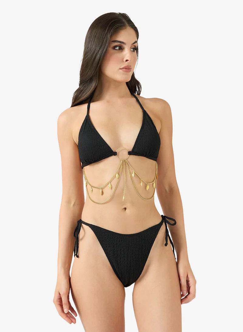 Ginger  2PC Triangle Bikini Set with Body Jewelry for Women | Best Price UAE